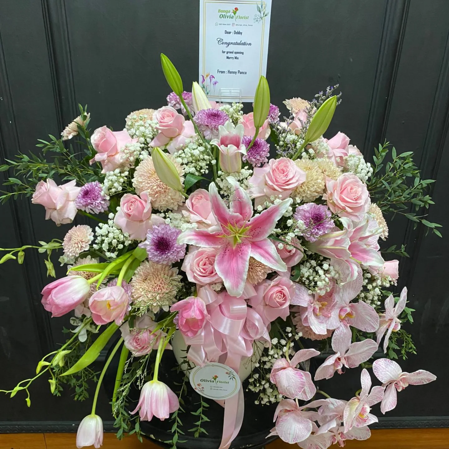 Bunga Meja Cantik WF-KHA-BIY untuk dekorasi rumah - IndoFlorist Jakarta, mulai Rp 500rb