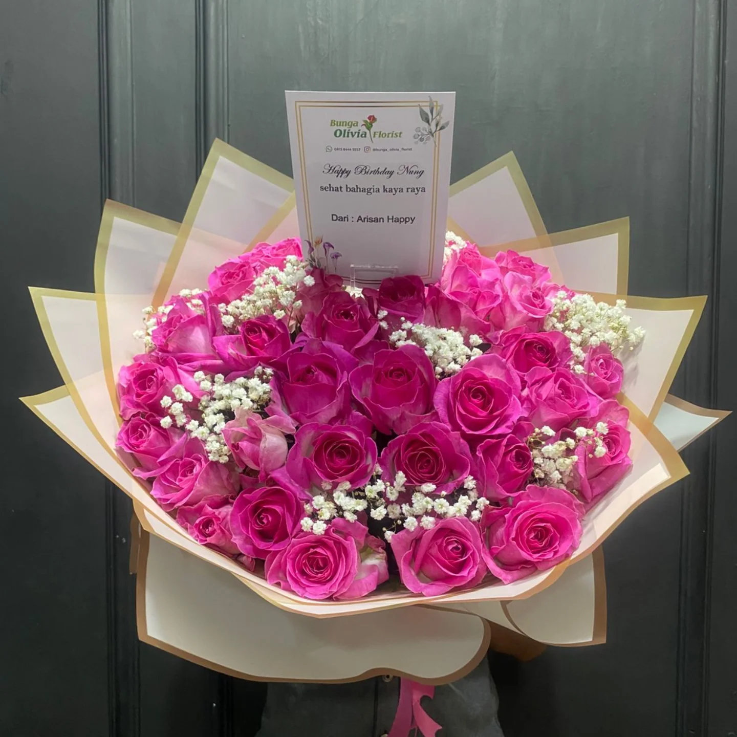 Buket Mawar WF-KHA-ARL untuk hadiah - IndoFlorist Jakarta, mulai Rp 500rb