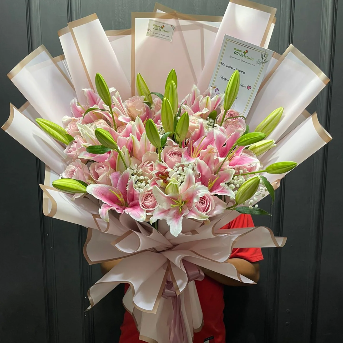 Buket Bunga Segar WF-BHB-CK-001 untuk anniversary - IndoFlorist Jakarta, mulai Rp 1 jt