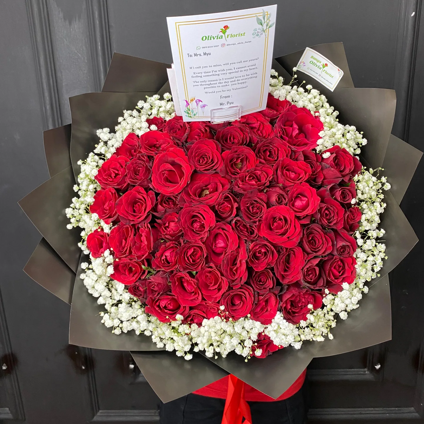 Buket Bunga Cantik WF-KHA-MEA untuk valentine - IndoFlorist Jakarta, mulai Rp 600rb