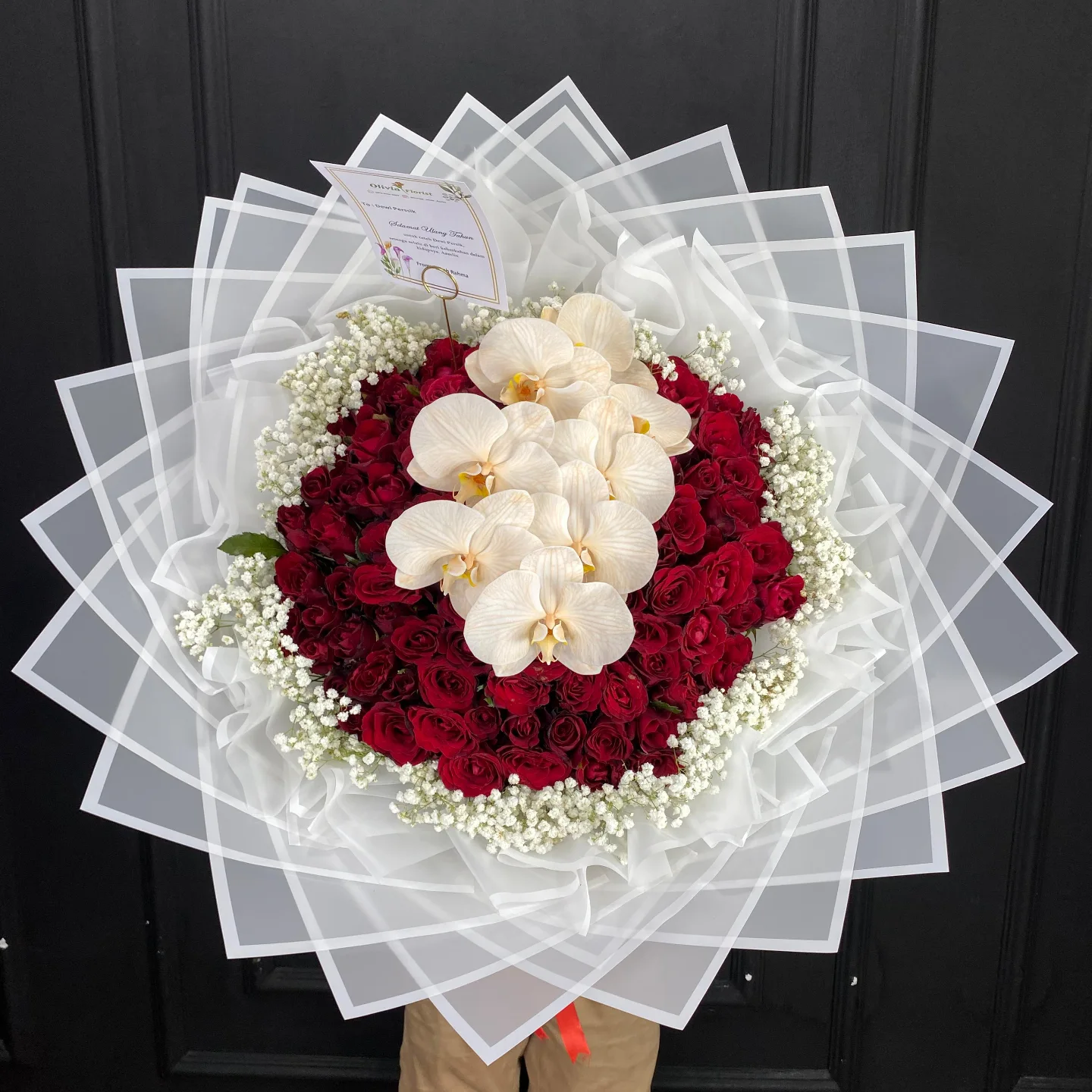 Buket Mawar WF-BHB-MW-036 untuk valentine - IndoFlorist Jakarta, mulai Rp 650rb