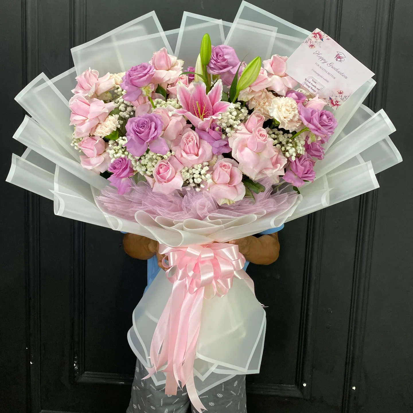 Hand Bouquet WF-KHA-VAL untuk ulang tahun - IndoFlorist Jakarta, mulai Rp 500rb