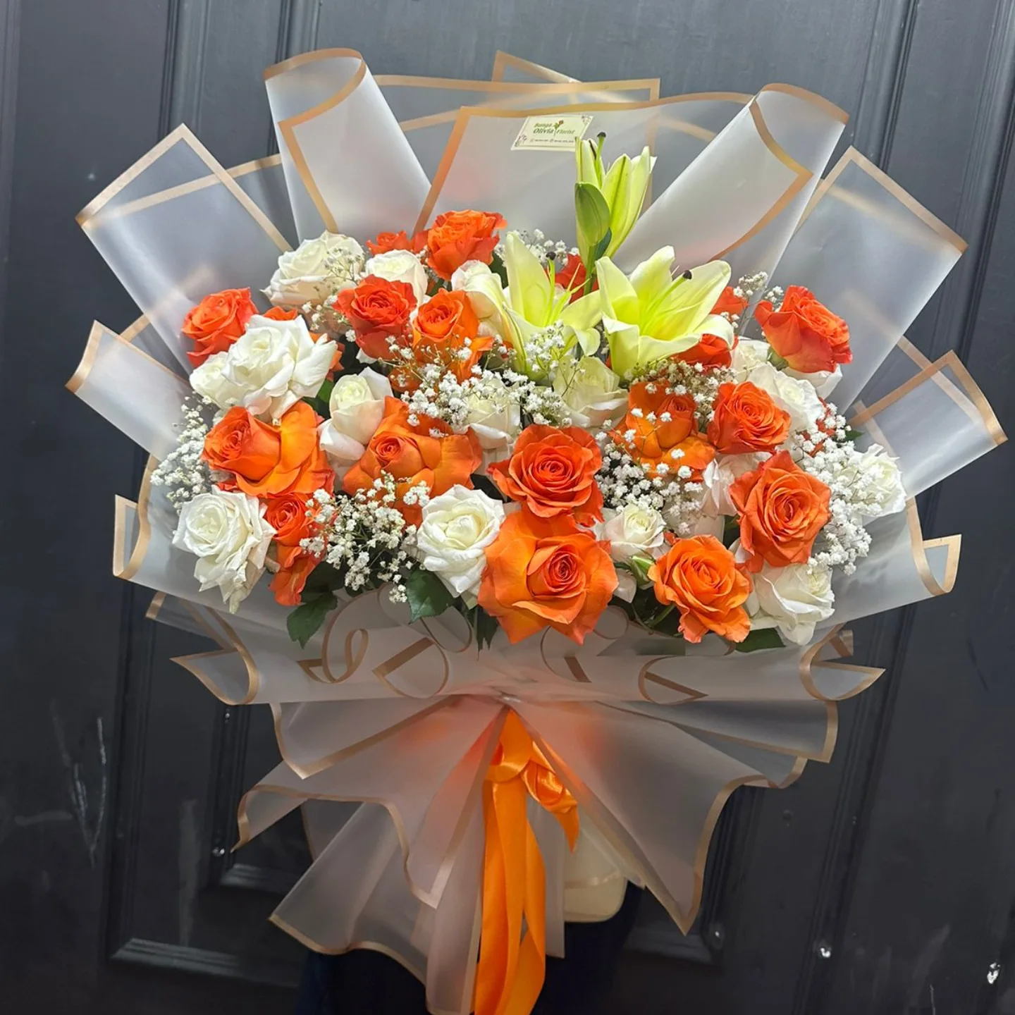 Hand Bouquet WF-KHA-ZEP untuk valentine - IndoFlorist Jakarta, mulai Rp 550rb