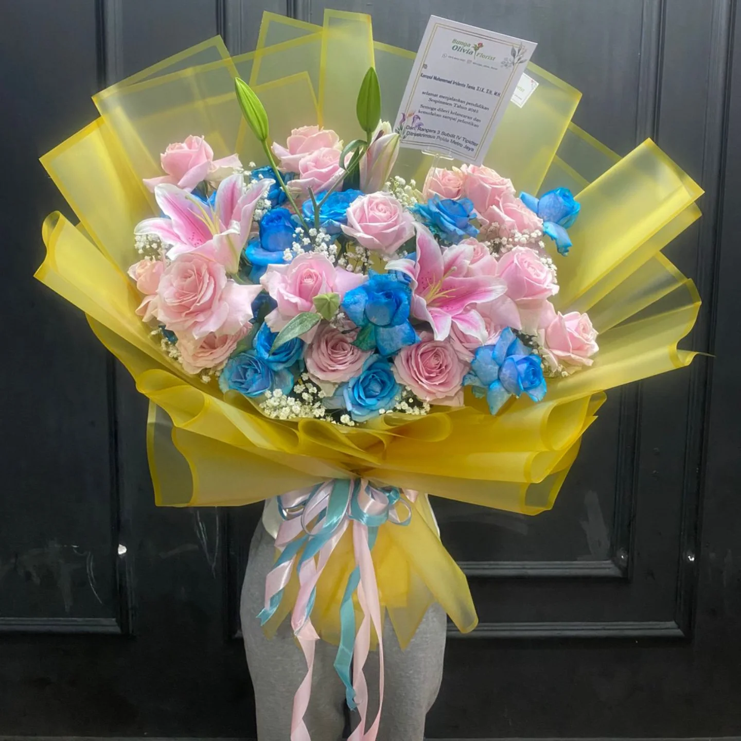 Buket Bunga Segar WF-BHB-MW-001 untuk wisuda - IndoFlorist Jakarta, mulai Rp 500rb