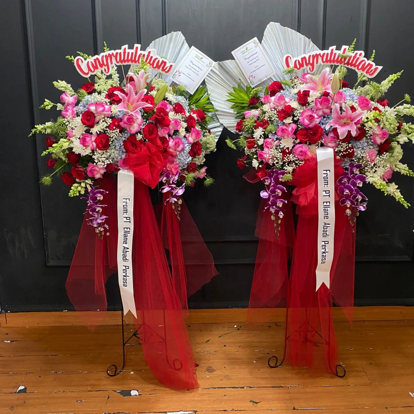 Standing Bunga Premium WF-KHA-BAT untuk peresmian - IndoFlorist Jakarta, mulai Rp 1 jt